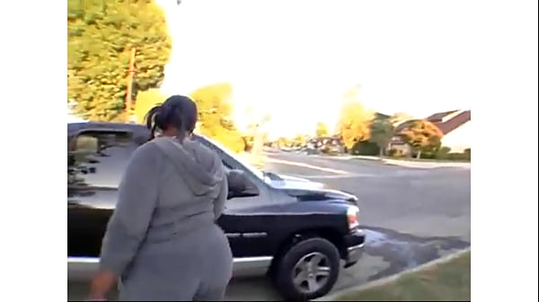 Ebony Milf Gets Picked Up While Her Tits Bounce On The Jog