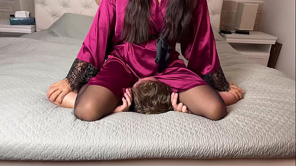 Rough Facesitting And Face Slapping By An Asian In A Sheer Night Robe, Her Mouth Stuffed With Panties, Gagged And Trembling Beneath Me.
