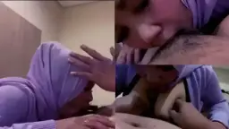 Sepongan Tante Jilbab Ungu Yang Bikin Makin Penasaran