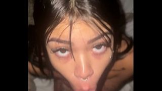 Top Teen Model Gives A Slobbering Cock Suck